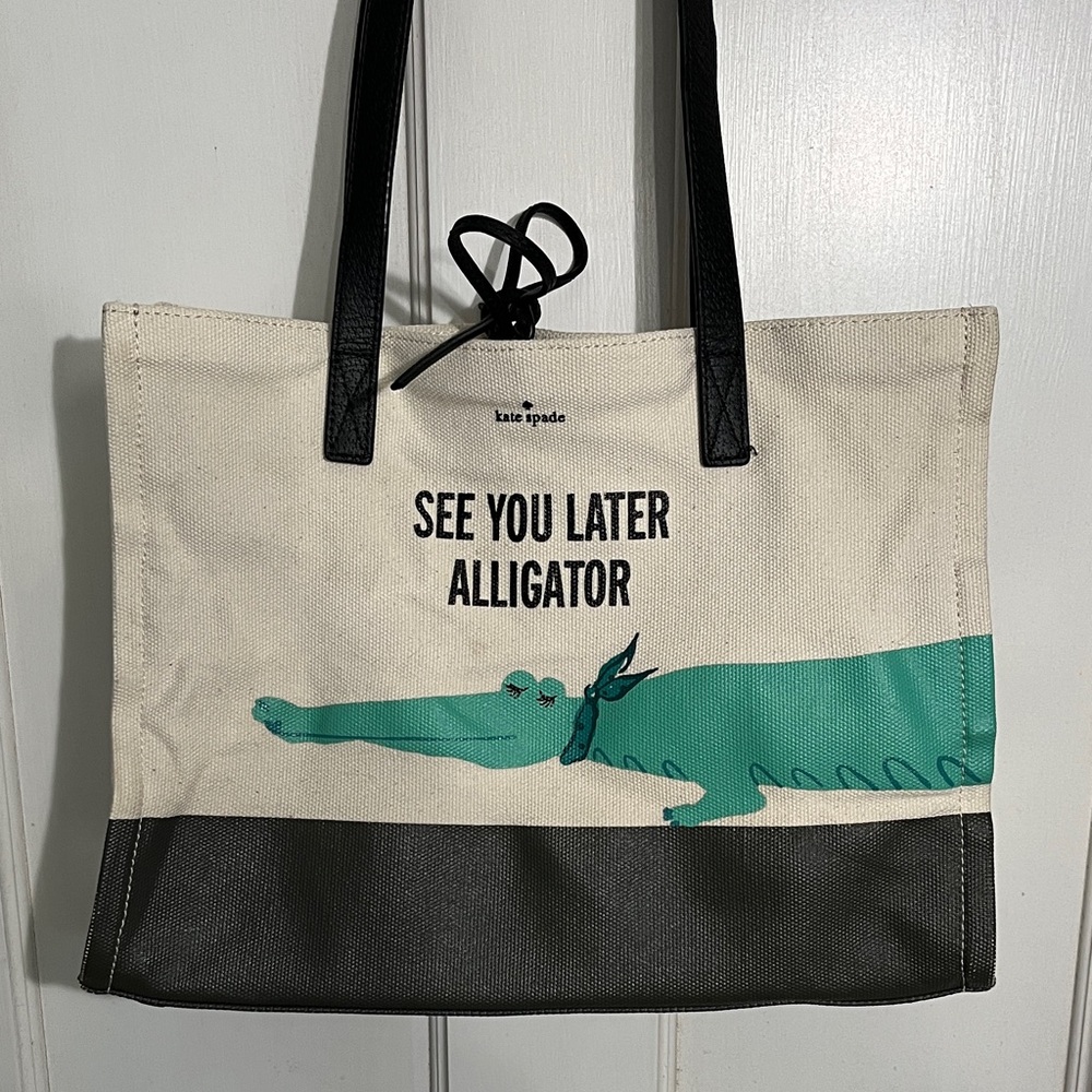 Kate Spade Swamped Alligator Mega Tote